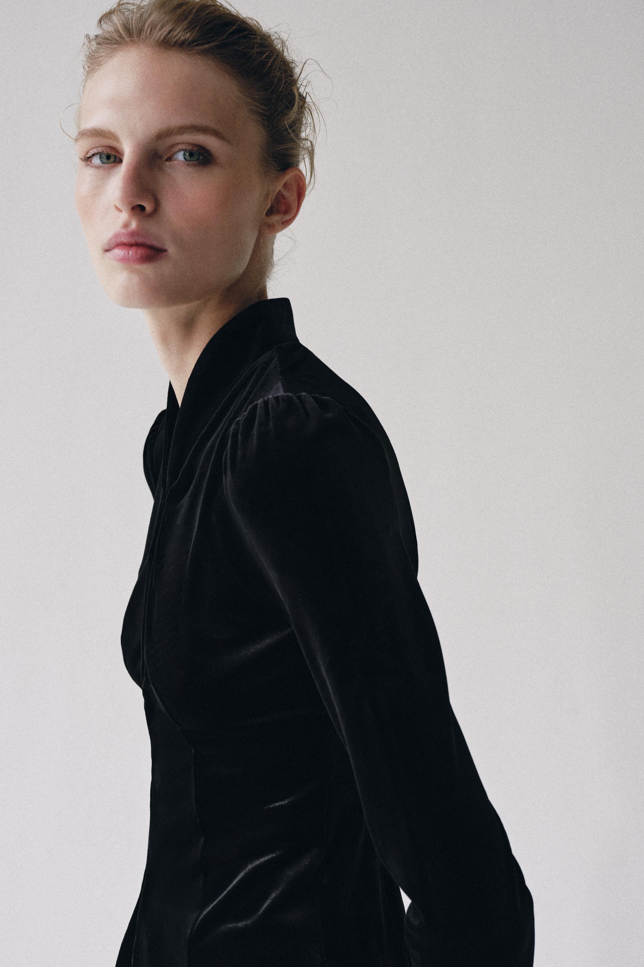 Zara KADİFE FIT KESİM CEKET görsel 2