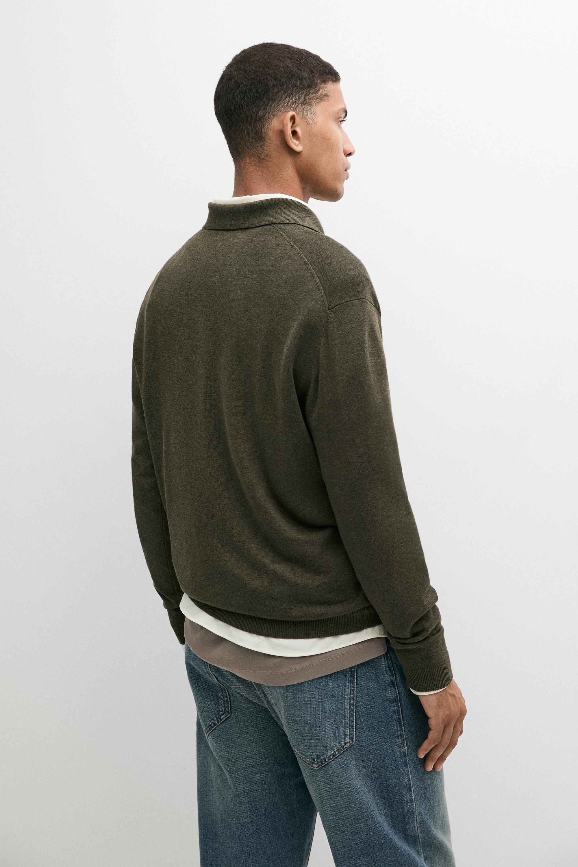 Pull en maille col polo
