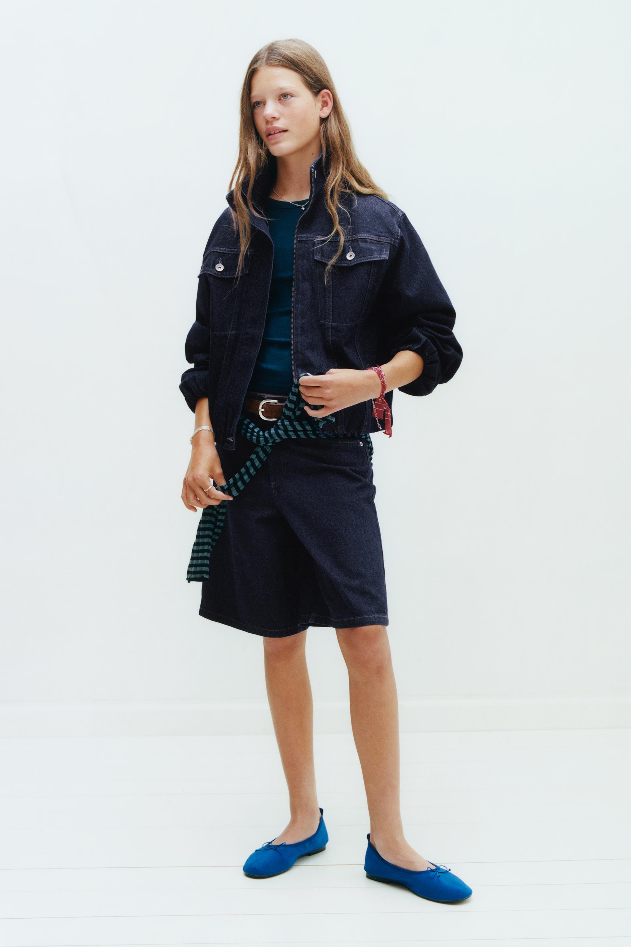 BALLOON DENIM JACKET — Blue