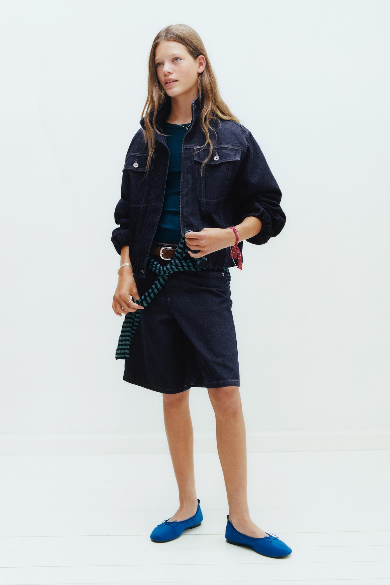 BALLOON DENIM JACKET — Blue