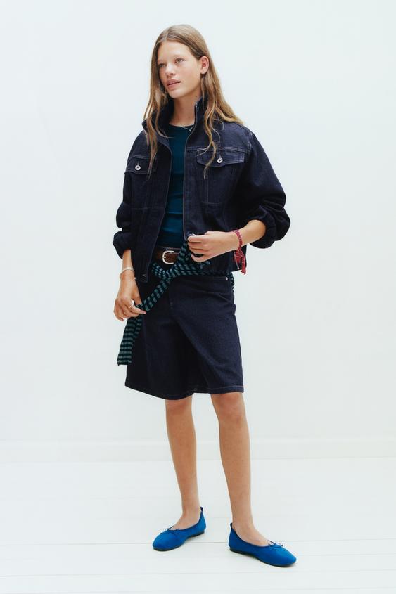バルーンスリーブ デニムジャケット - ブルー | ZARA Japan / 日本