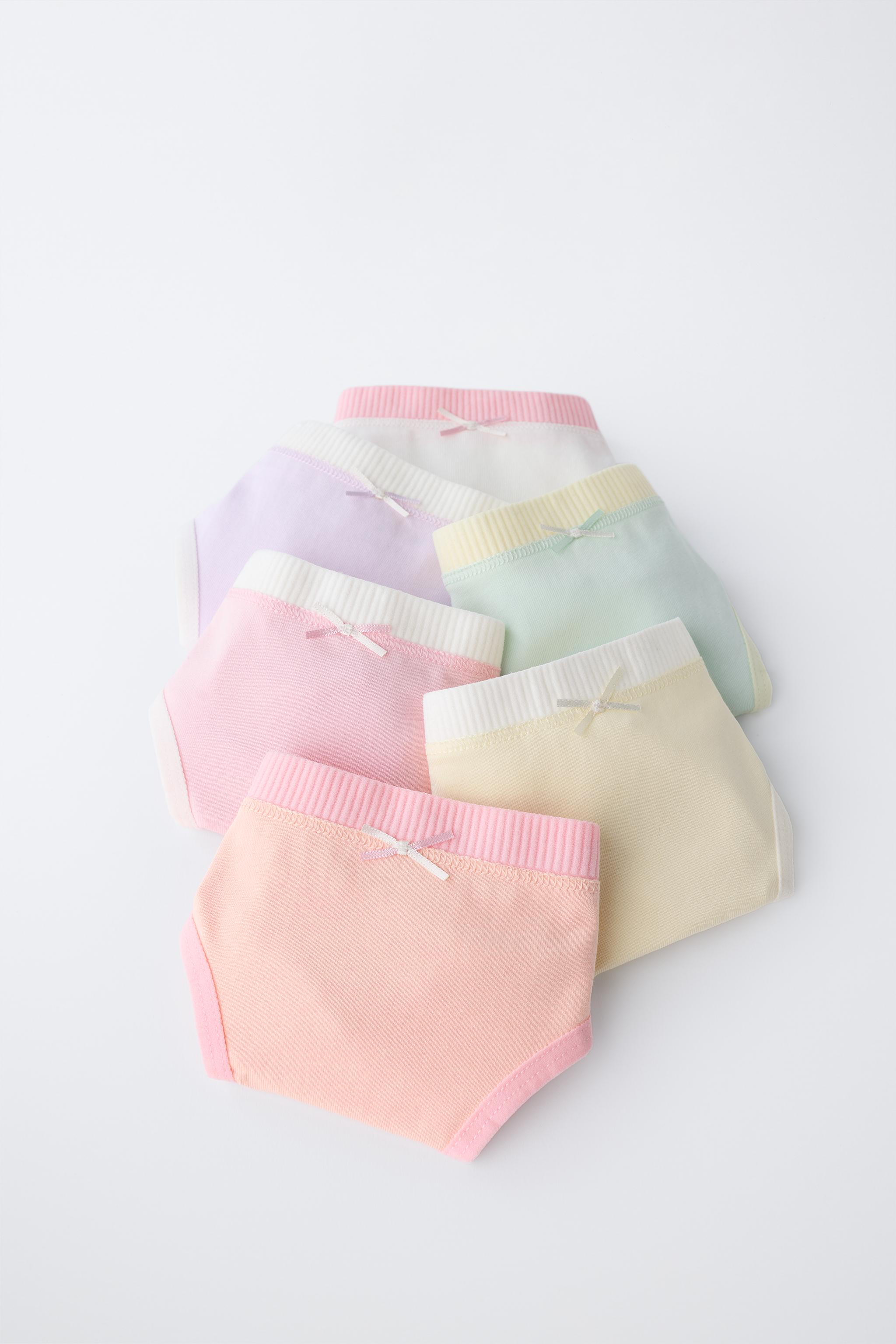 6-14 ANS/ LOT DE SIX CULOTTES CONTRASTE