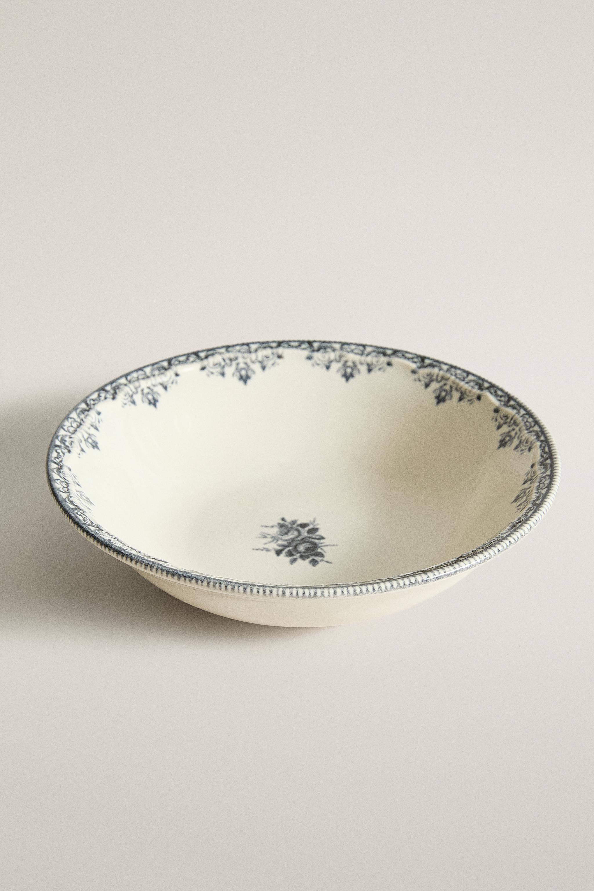 POSITIONED PRINT DESSERT BOWL