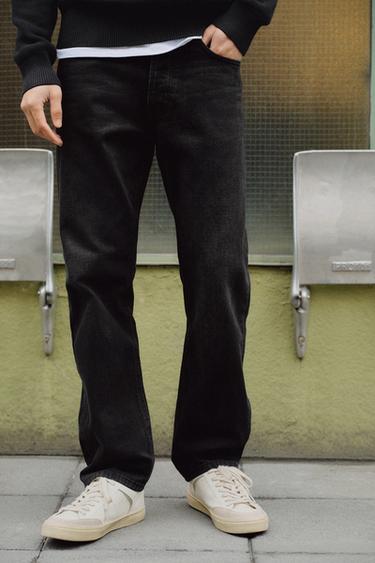 Zara 標準版型牛仔褲 - 碳色