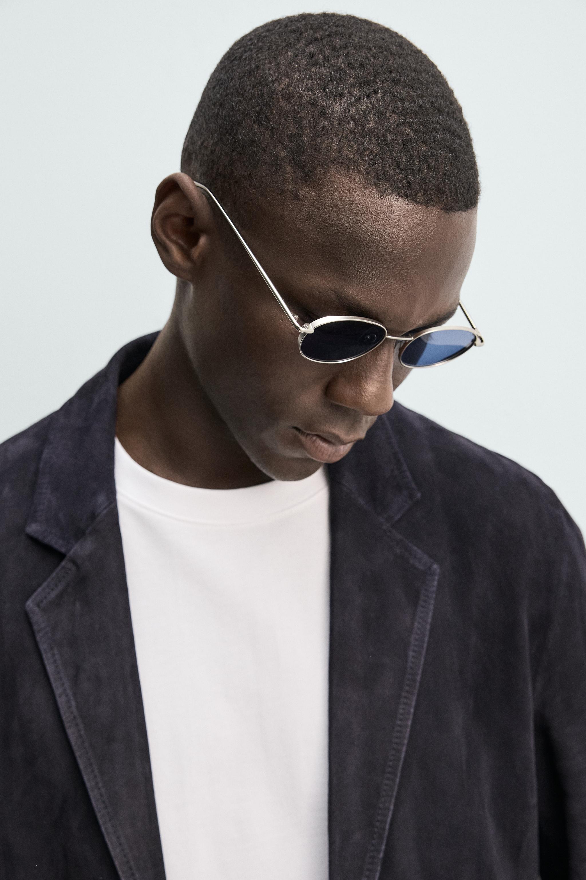 Мужские солнцезащитные очки Zara OVAL METAL SUNGLASSES — фото 3