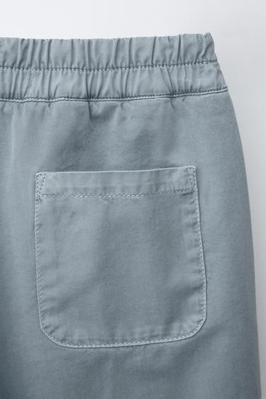 BALLOON TROUSERS WITH PLEATS - Light blue by Zara - Image 3