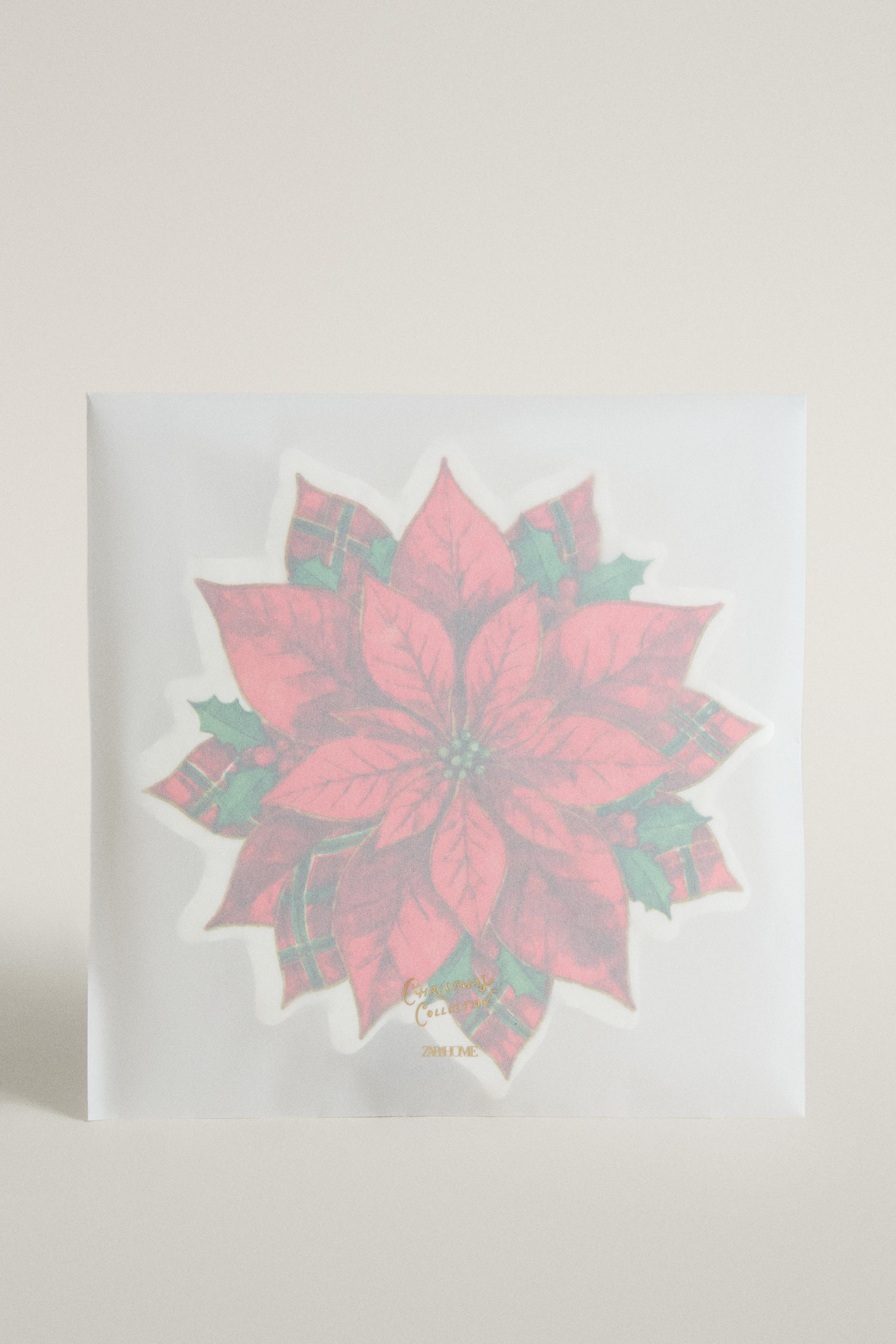 CHRISTMAS FLOWER PAPER NAPKIN PACK (PACK OF 20)