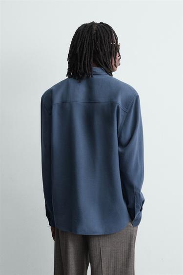 FLOWING SHIRT WITH POCKETS - Blue by Zara - Image 2