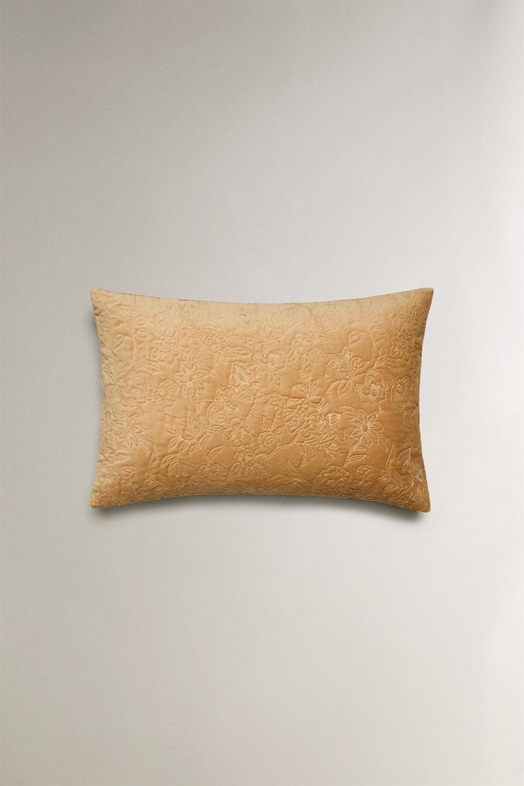 VELVET THROW PILLOW COVER Light beige ZARA Mexico