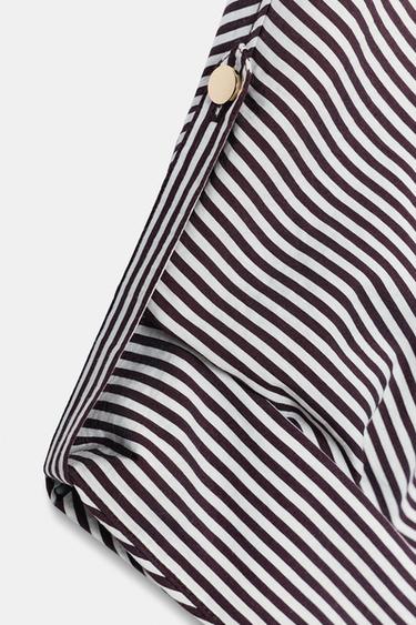 STRIPED SAFARI SHIRT - brown/white by Zara - Image 7