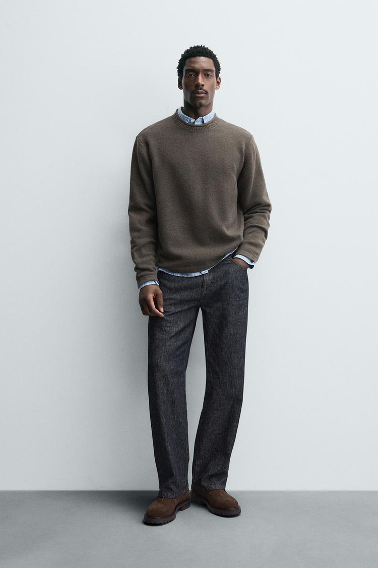 ROLL NECK TEXTURED SWEATER Mid-green ZARA United Kingdom