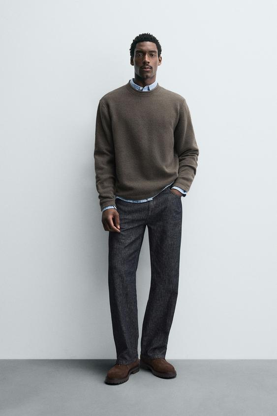 TEXTURED KNIT SWEATER