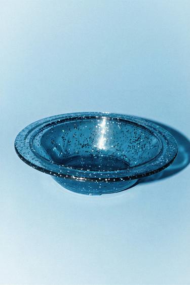 CHILDREN'S GLITTER TRITAN™ PLATE WITH STARS - Blue by Zara