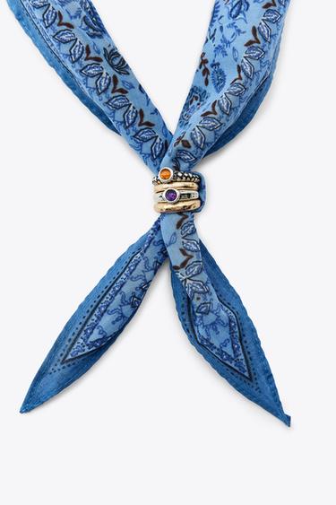 BANDANA COWBOY BAGUE - Bleu de Zara - Image 3