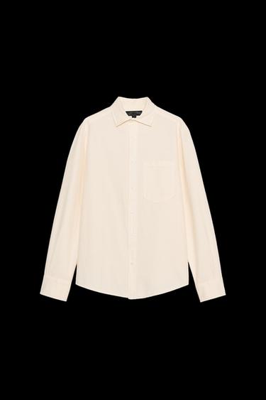 CAMISA BOLSILLO ZW COLLECTION - Crudo de Zara - Imagen 0