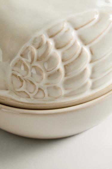 CERAMIC HEN STORAGE JAR - Cream by Zara - Image 2
