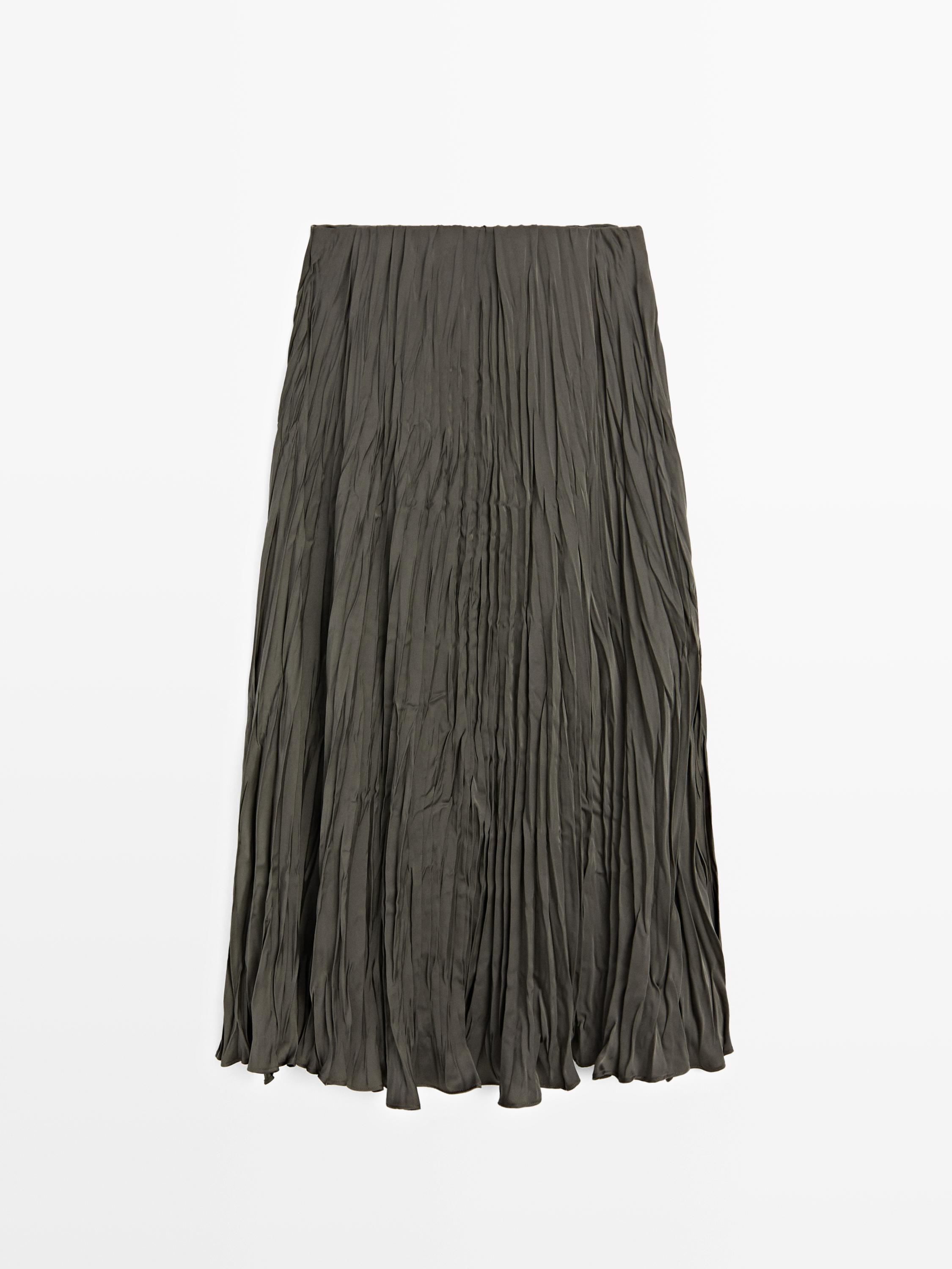 Long flowing pleated skirt