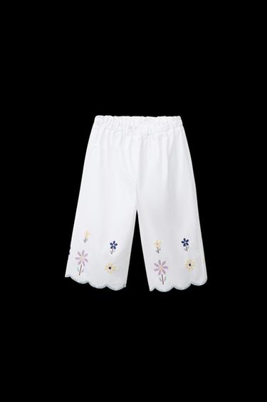 Zara CROSS-STITCH CULOTTES - White - Image 0