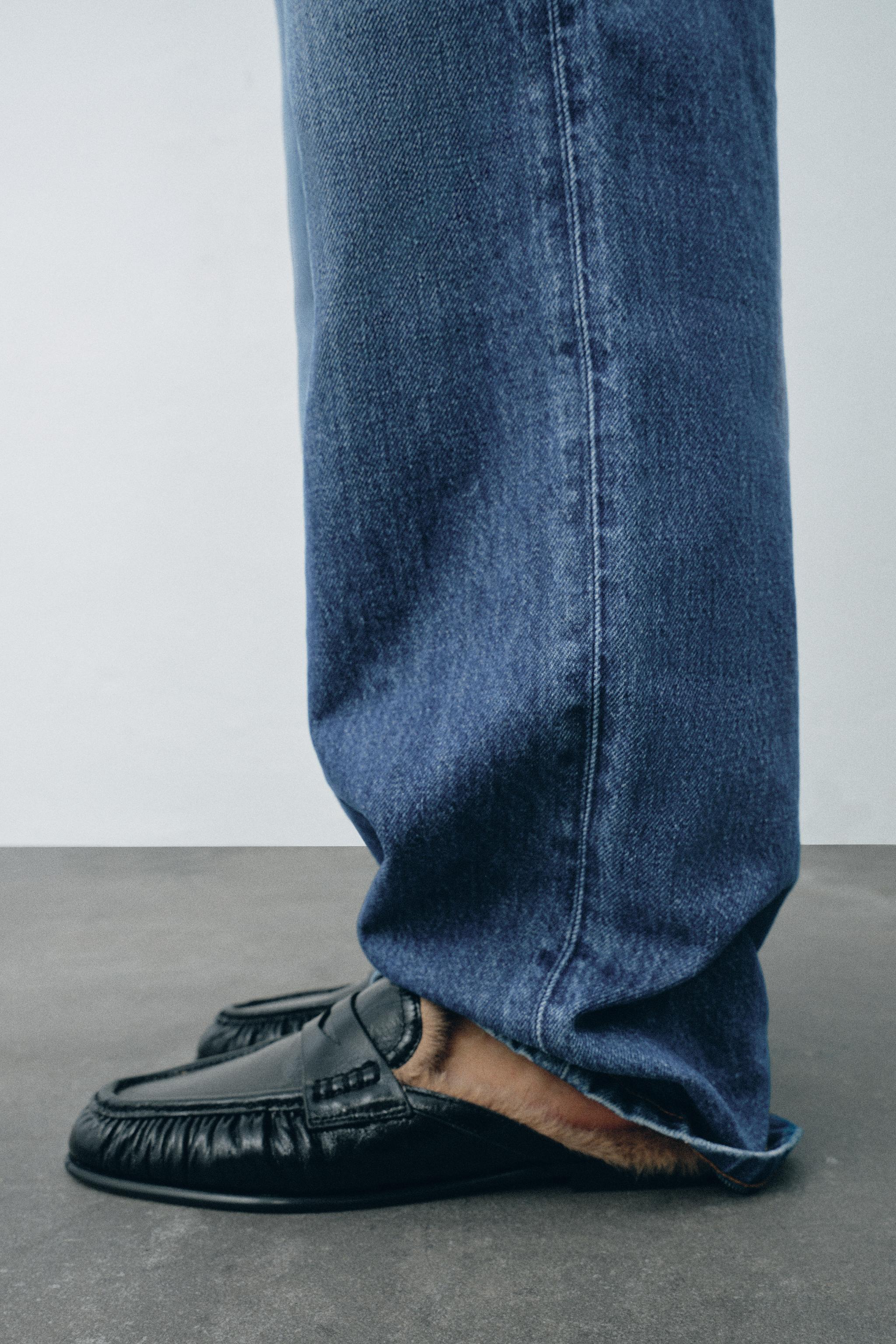 LEATHER SLINGBACK LOAFERS