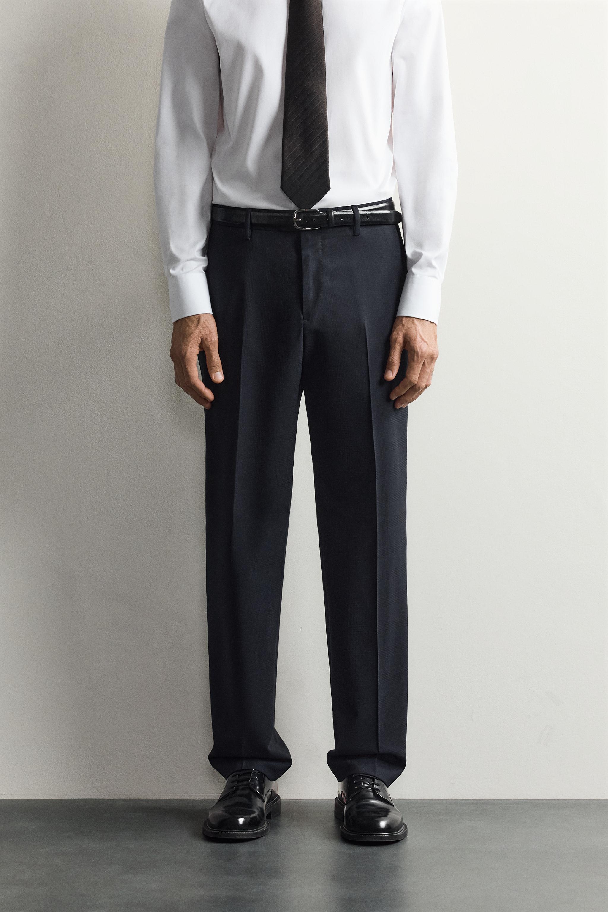 PANTALON COSTUME CARREAUX 100% LAINE