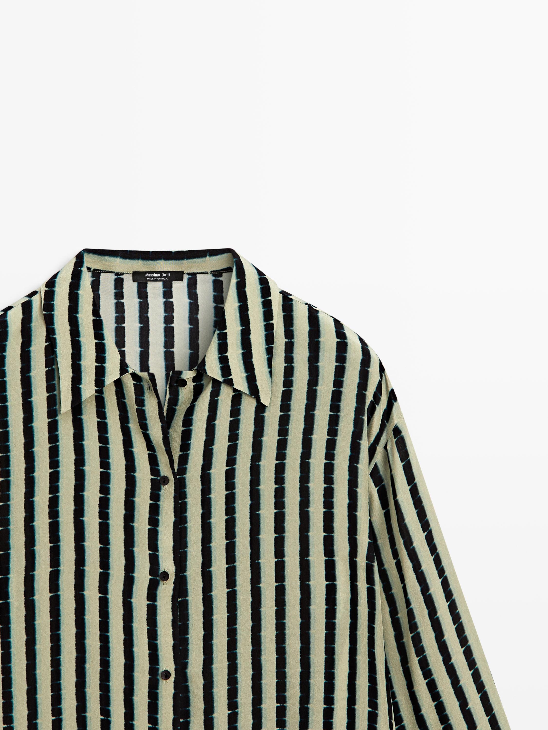 Striped flowing shirt