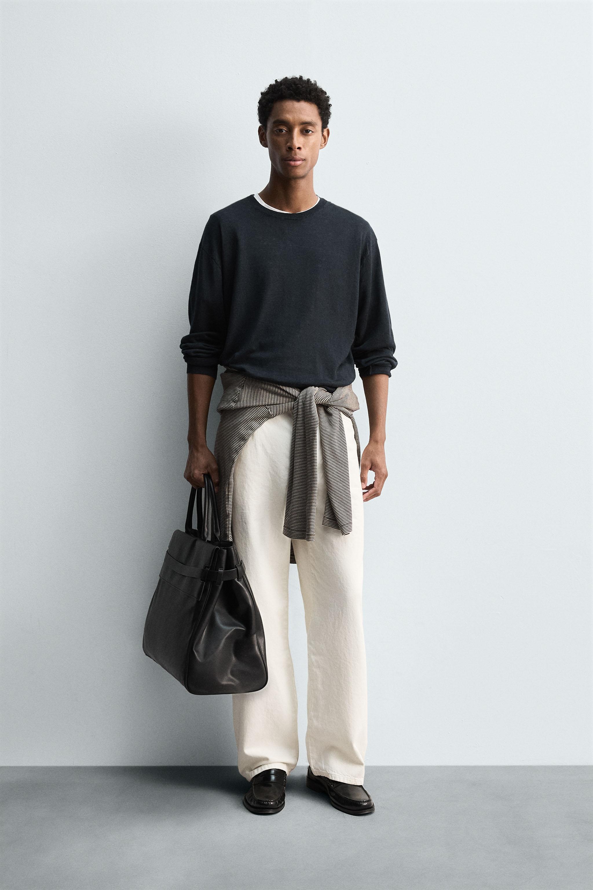 ［ZARA］100% ヘンプの軽量セーター 2142/419/250 LIGHTWEIGHT 100% HEMP SWEATER - White | ZARA Canada