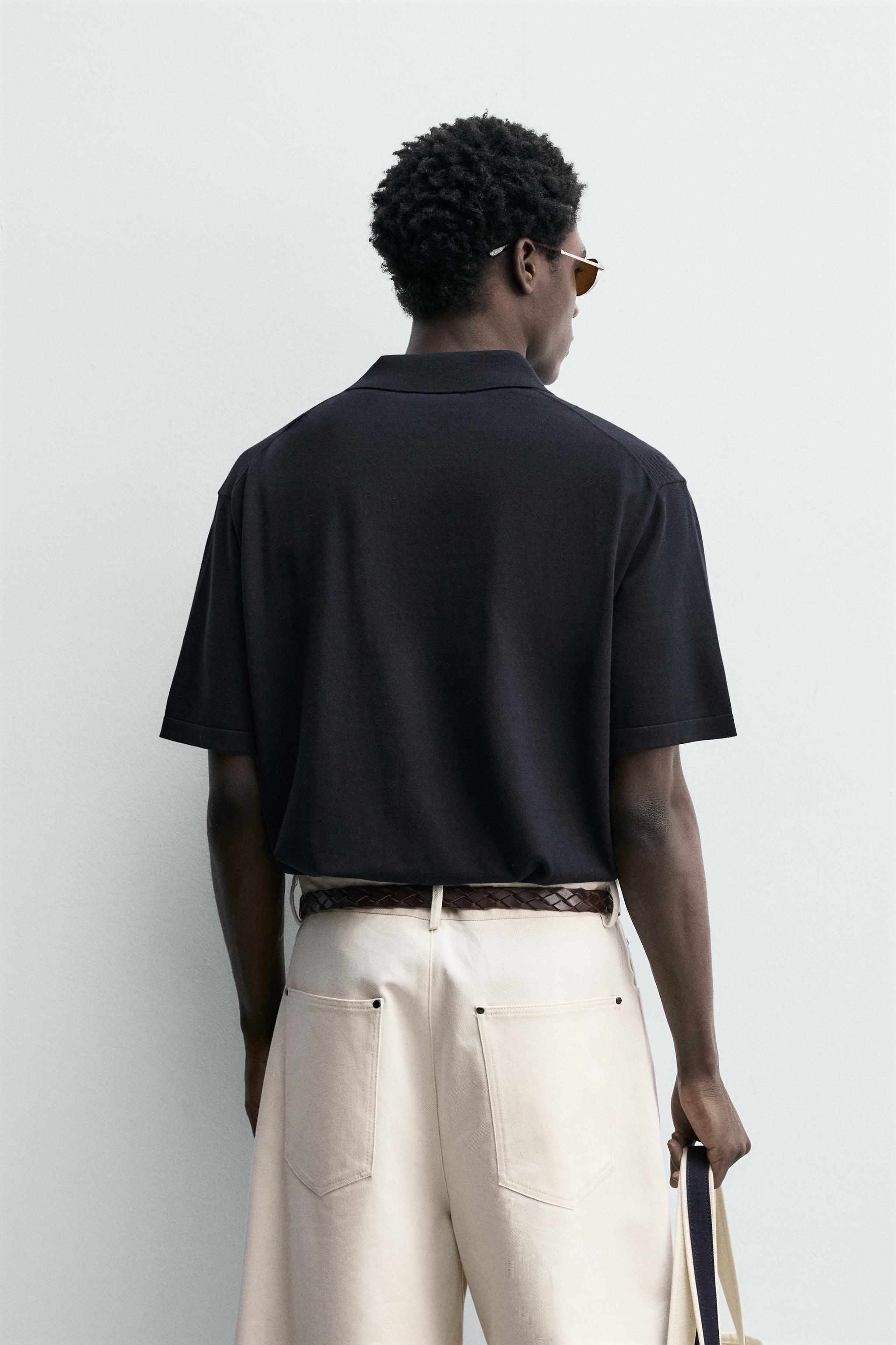 POLO REGULAR FIT EN MAILLE MÉLANGE DE COTON
