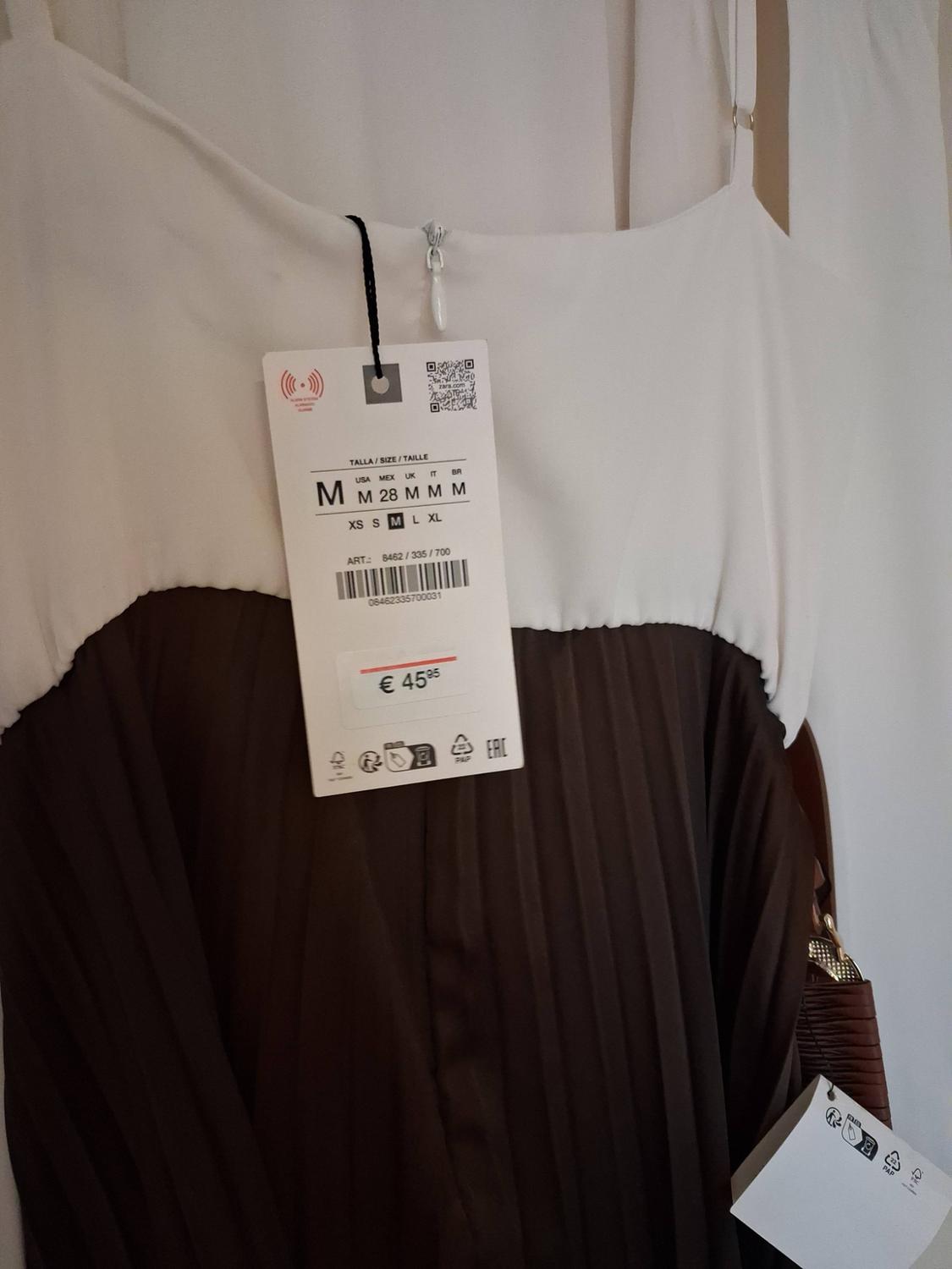 PLEATED COMBINED MIDI DRESS - Image 3