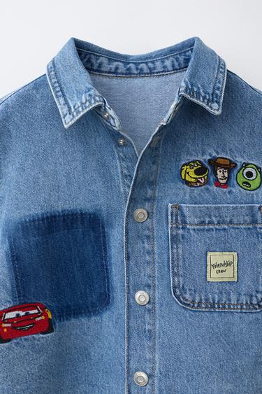 © DISNEY DENIM OVERSHIRT - Mid-blue by Zara
