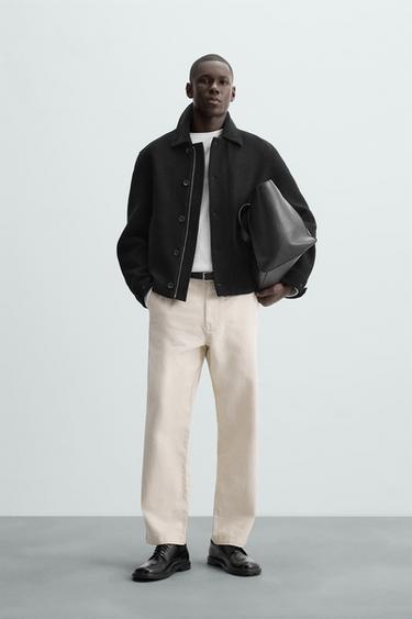 PANTALON STRAIGHT FIT TWILL - Beige claro de Zara - Imagen 0