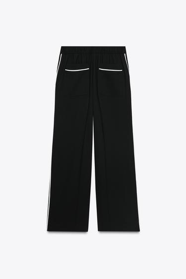 PANTALON LISERÉS CONTRASTANTS - Noir de Zara - Image 4