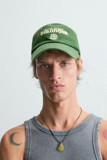 CASQUETTE BRODERIE CONTRASTE - Vert de Zara - Image 0
