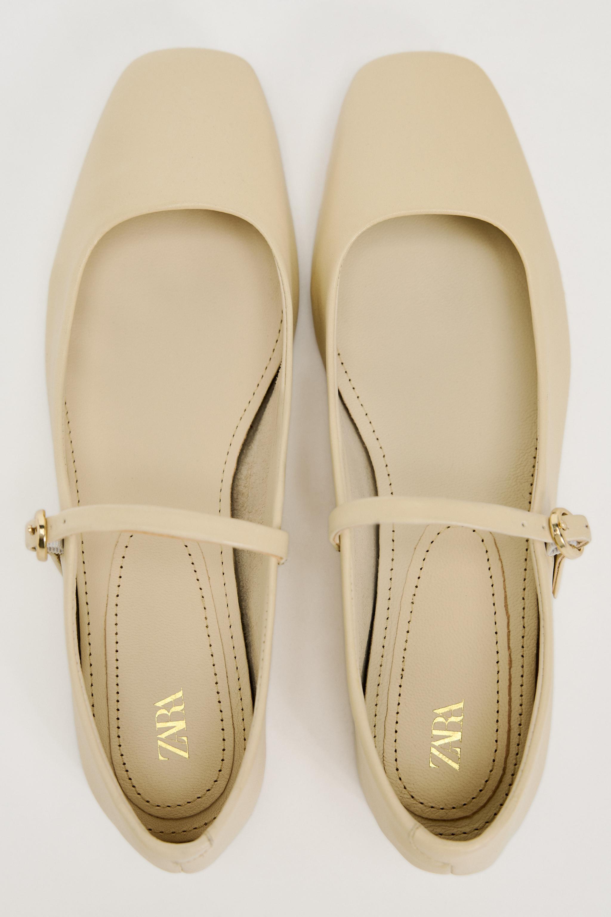 zara beige flats