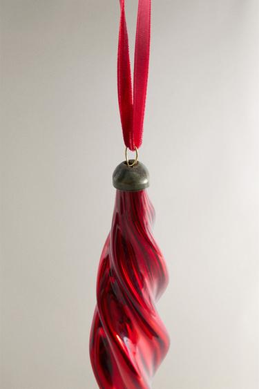 LONG SPIRAL CHRISTMAS TREE DECORATION - Red by Zara - Image 2