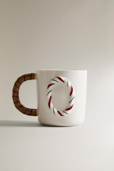 CHILDREN'S CHRISTMAS LETTER "O" STONEWARE MUG - متعدد الألوان الخاص بـ Zara - صورة 0