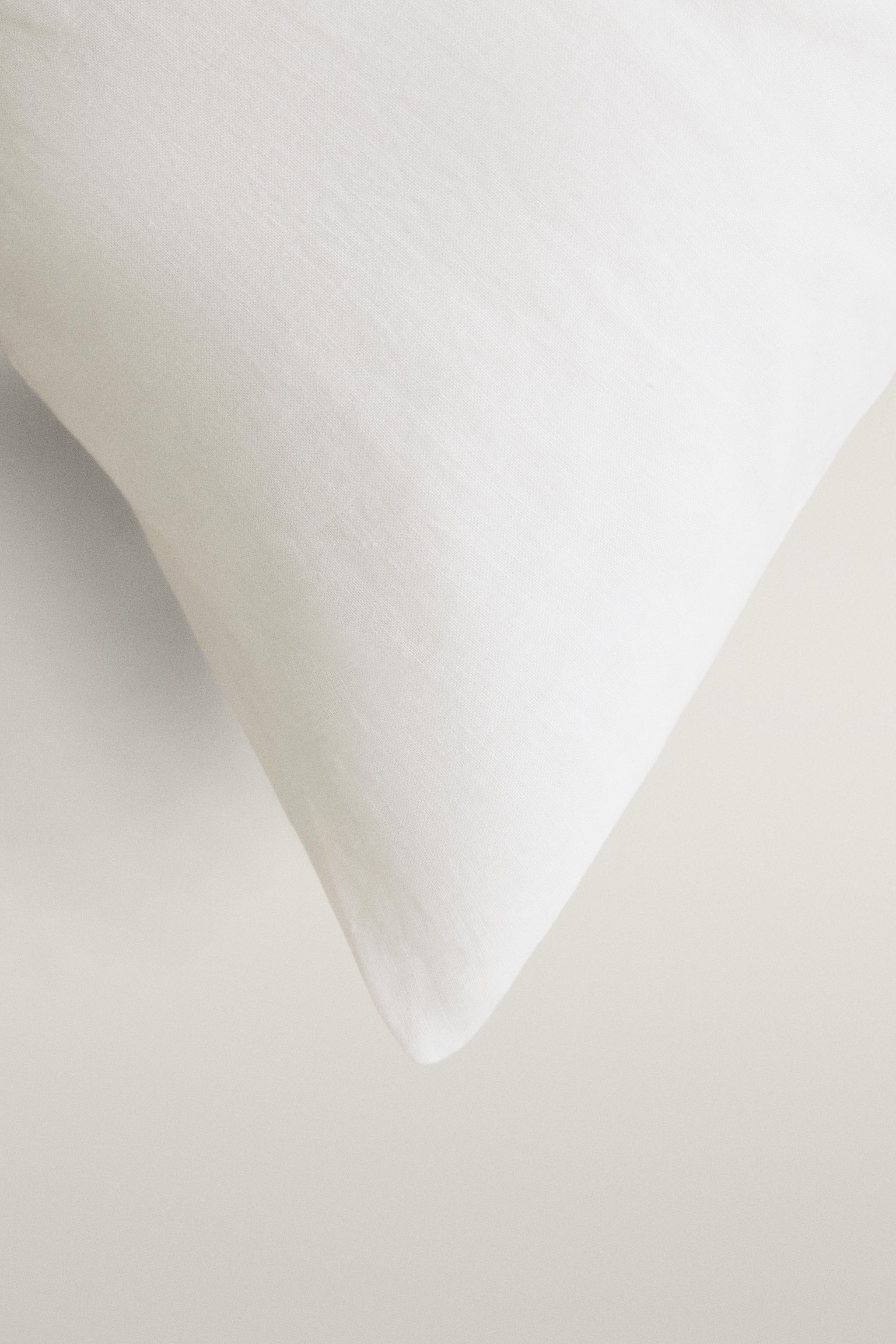 XXL LINEN THROW PILLOW COVER — White