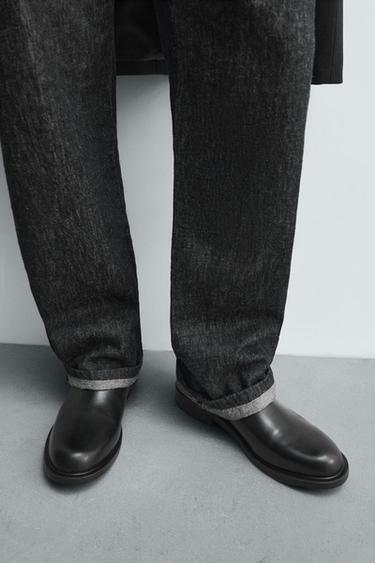 BOTTES CHELSEA EN CUIR - Noir de Zara - Image 2