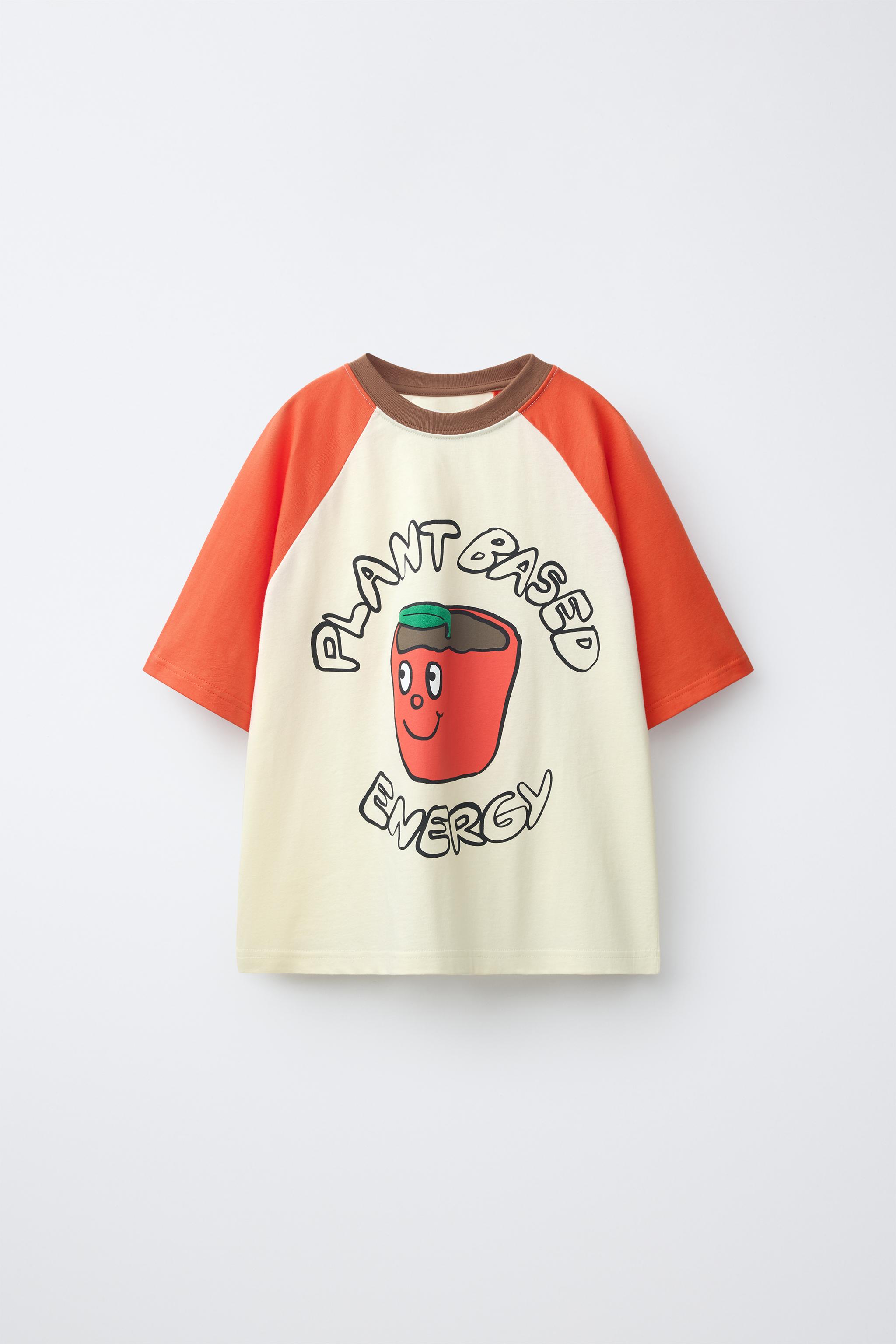 RAGLAN SLEEVE PRINTED T-SHIRT