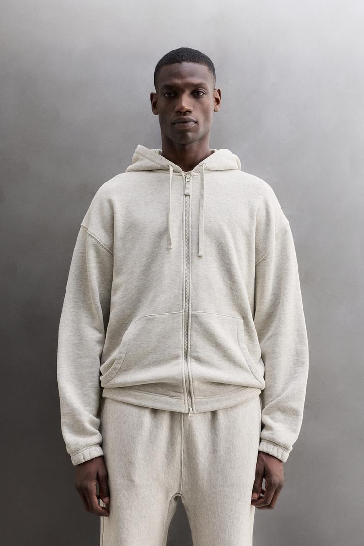COTTON ZIP-UP HOODIE