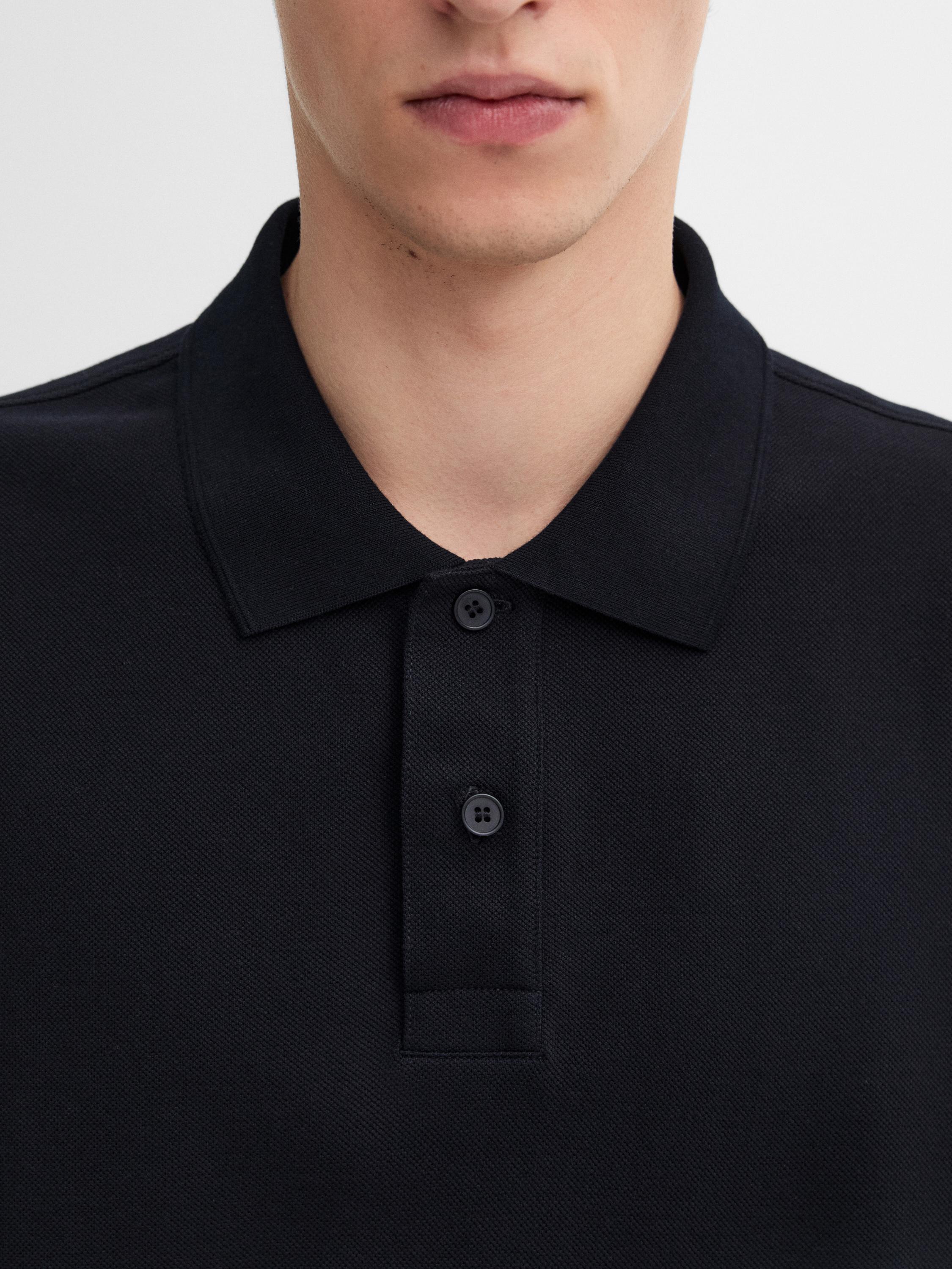 Pull polo en coton mélangé