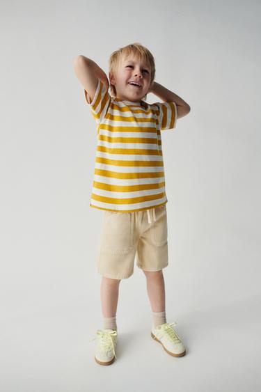 STRIPED T-SHIRT - Ochre by Zara