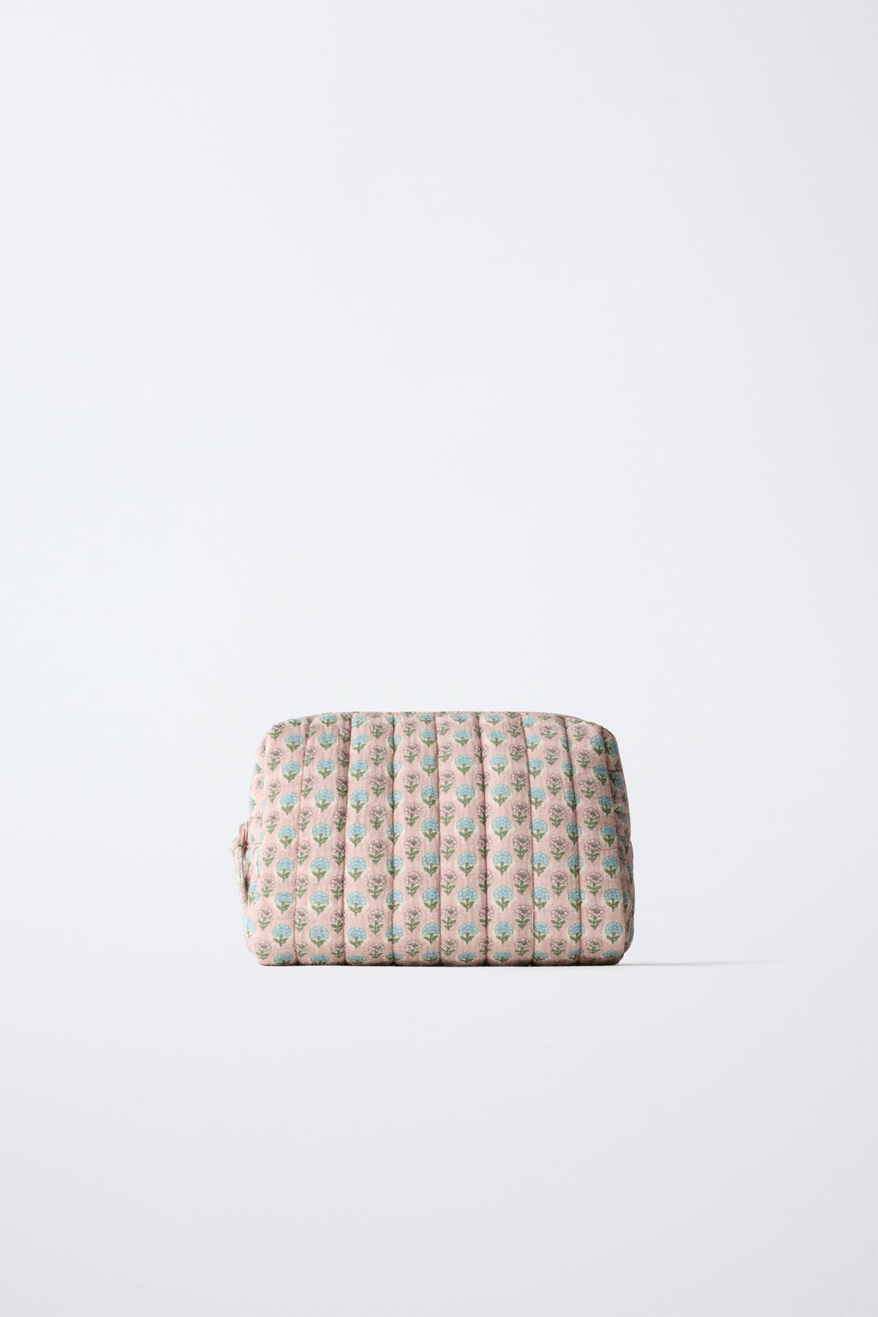 FLORAL MATERNITY TOILETRY BAG — Pink