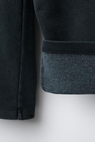 WASHED-EFFECT WIDE-LEG TROUSERS WITH STAR STUDS - Anthracite grey by Zara - Image 3