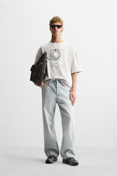 Zara COMBINED PATCH T-SHIRT - White - Image 0