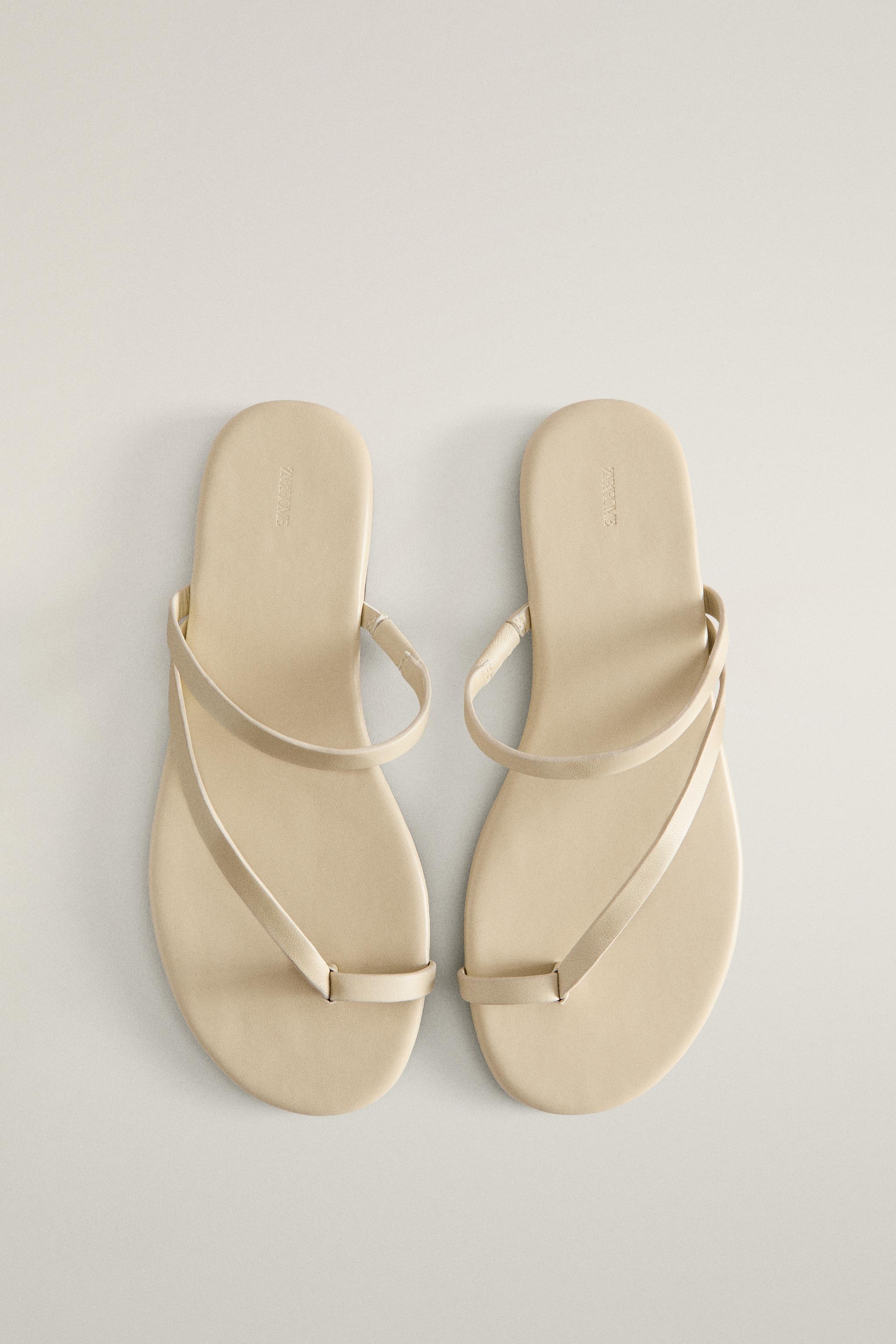SANDALE PLATE CUIR
