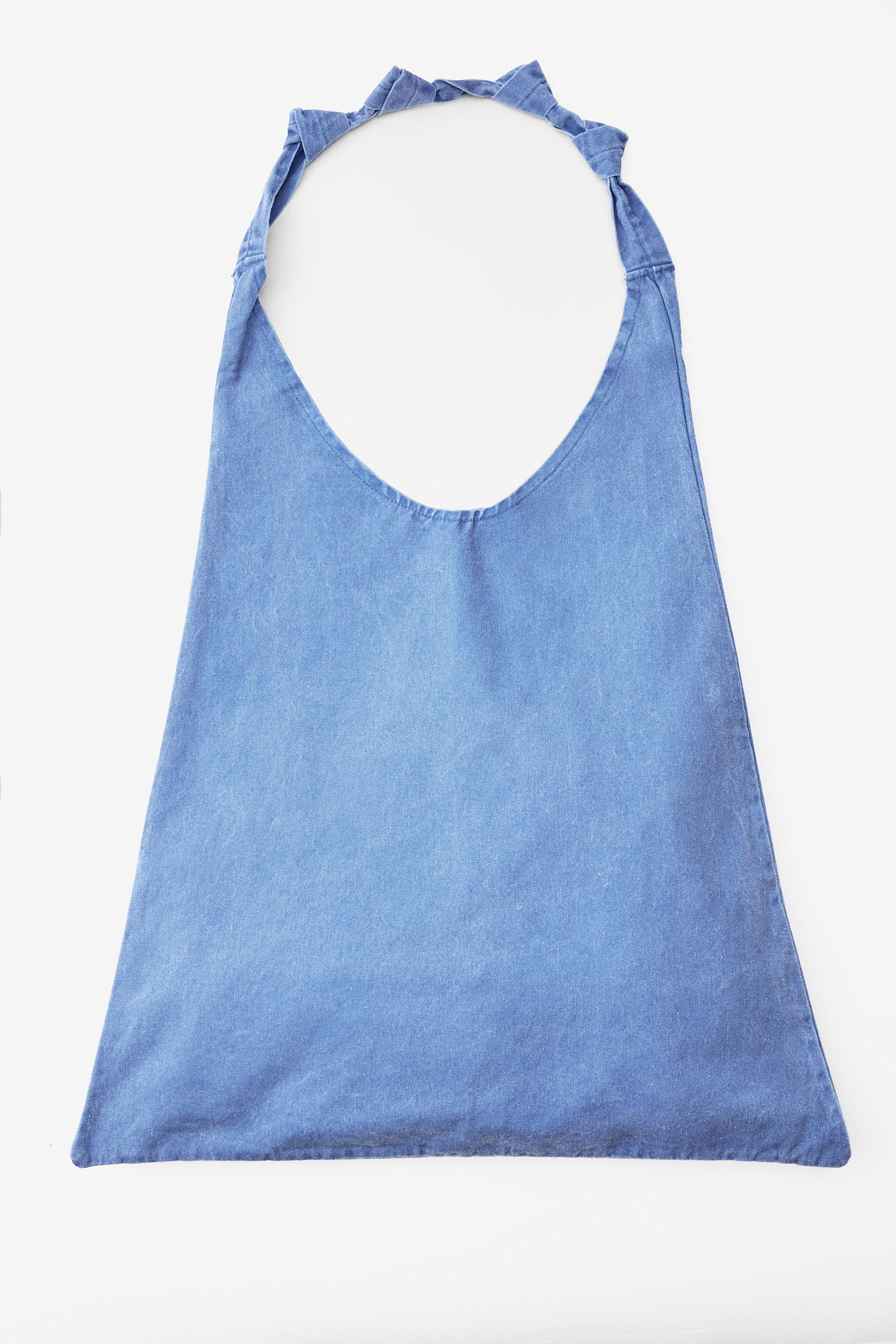 KNOTTED CANVAS BAG - Blue | ZARA United States