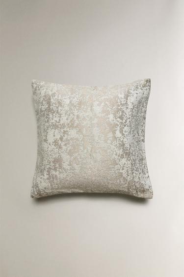 FLORAL JACQUARD CUSHION COVER - Silver by Zara - Image 2