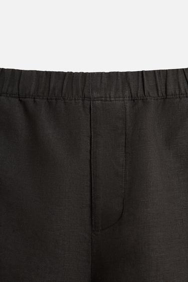 BERMUDA 100 % LIN - Gris anthracite de Zara - Image 8