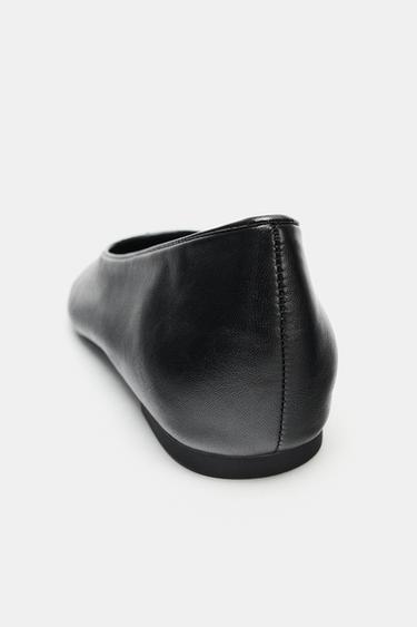 BALLERINES PLATES EN CUIR - Noir de Zara - Image 5
