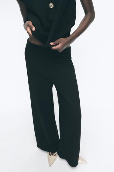 PANTALÓN ANCHO ESTRUCTURA - Negro de Zara